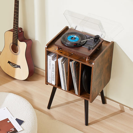 Vinilinių plokštelių grotuvo staliukas VEVOR KLEC-05, talpina iki 100 albumų