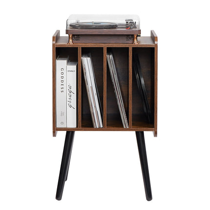 Vinilinių plokštelių grotuvo staliukas VEVOR KLEC-05, talpina iki 100 albumų