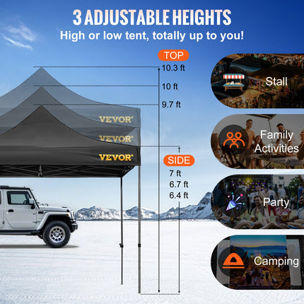 Atlenkiama pavėsinė VEVOR Pop Up, 3x3 m