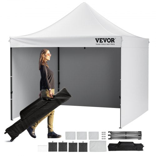 Išskleidžiama pavėsinė VEVOR 304,8 x 304,8 cm, su šoninėmis sienelėmis