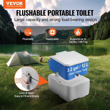 Nešiojamas tualetas VEVOR Air pump20L, 20 l talpos