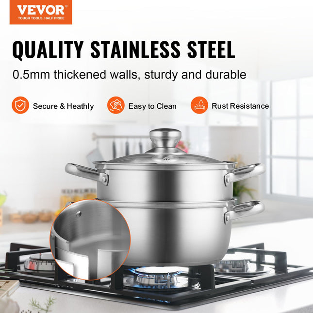 Garų puodas VEVOR 22 cm, 3 QT talpa