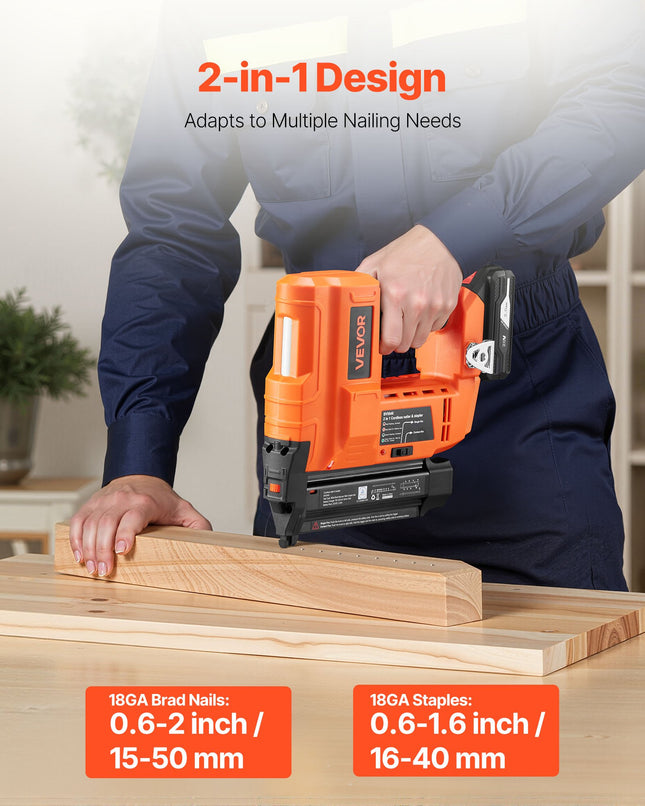 Akumuliatorinis vinių ir kabių kalimo pistoletas VEVOR BV5040, 20V