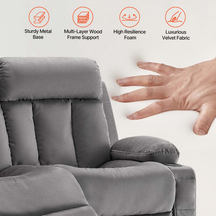 Dvivietė elektrinė masažinė sofa VEVOR A1505-2DLR, su šildymo ir masažo funkcijomis