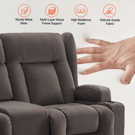 Dvivietė elektrinė masažinė sofa VEVOR A1503-2DLR, su šildymo funkcija
