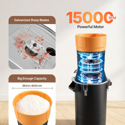 Elektrinis grūdų ir prieskonių malūnas VEVOR HC-25L, 600 W