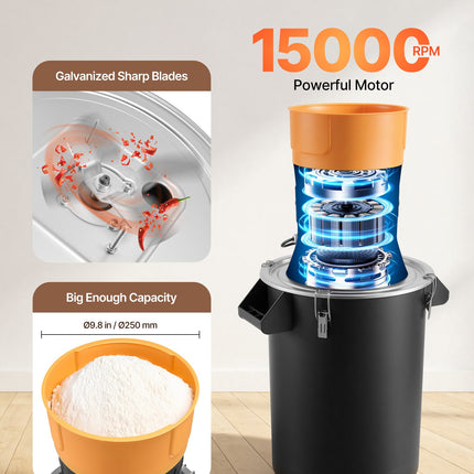 Elektrinis grūdų malūnas VEVOR HC-60L, 600 W
