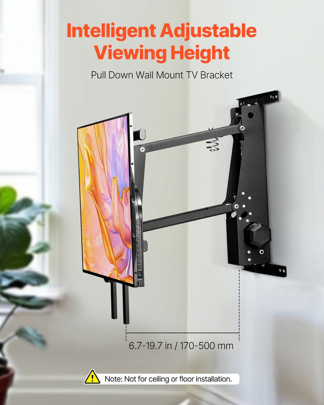 Motorizuotas TV sieninis laikiklis VEVOR DT450, 32–65 colių ekranams