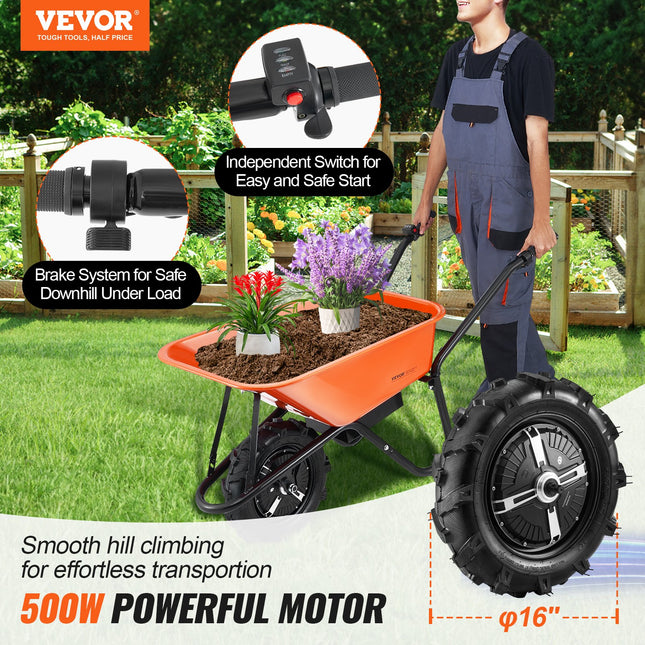 Elektrinis karutis VEVOR EWB6414, 500W, 150 kg