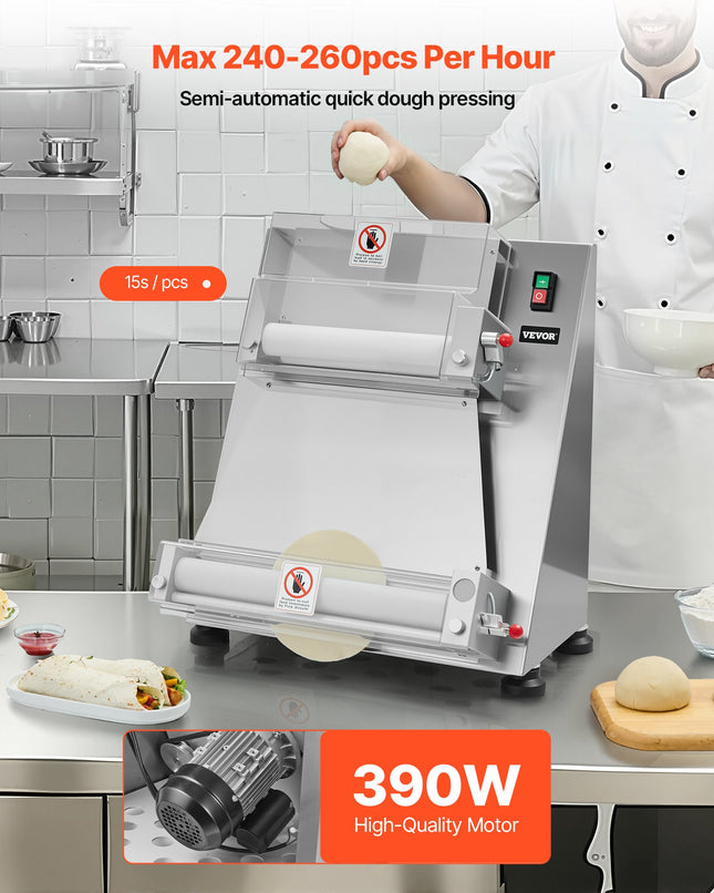 Picų tešlos kočiojimo mašina VEVOR APD40, 390 W