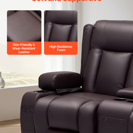 Dvivietė atlošiama sofa VEVOR SX-81673M, su vidine konsule
