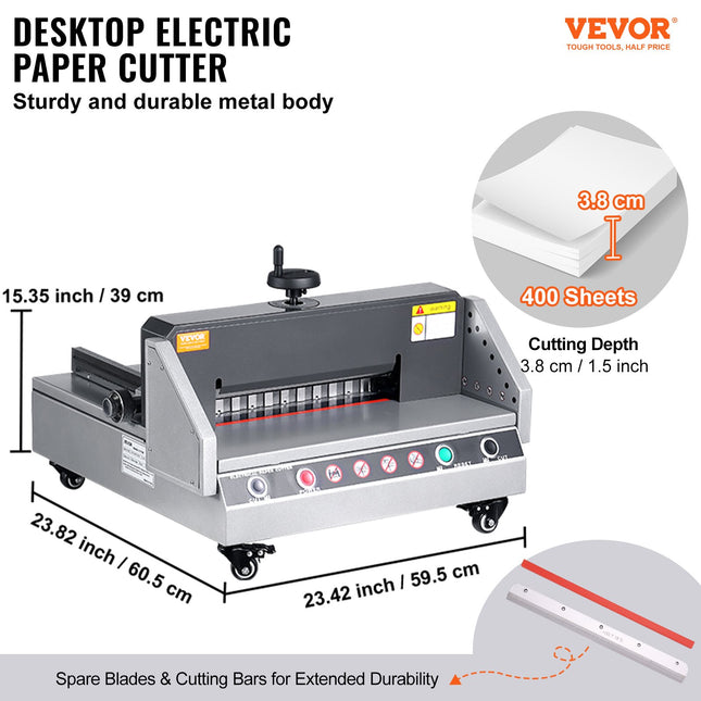 Elektrinė popieriaus pjaustyklė VEVOR E330D, 330 mm pjovimo plotis