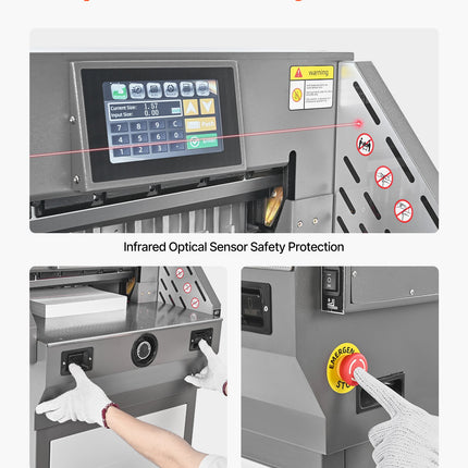 Elektrinė popieriaus pjaustyklė VEVOR E460T, 457 mm pjovimo plotis