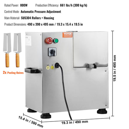 Elektrinė cukranendrių sulčiaspaudė VEVOR YF-L100, 800 W
