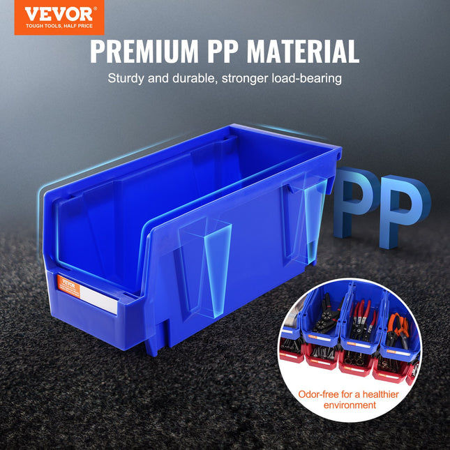 Plastikinės sandėliavimo dėžės VEVOR V3, 12 vnt. rinkinys