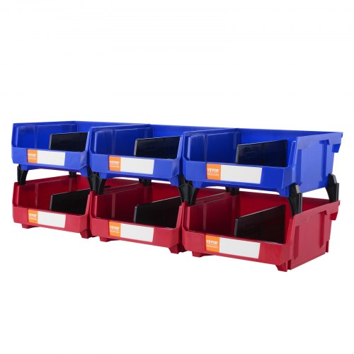 Plastikinės sandėliavimo dėžės VEVOR V4, 6 vnt. rinkinys