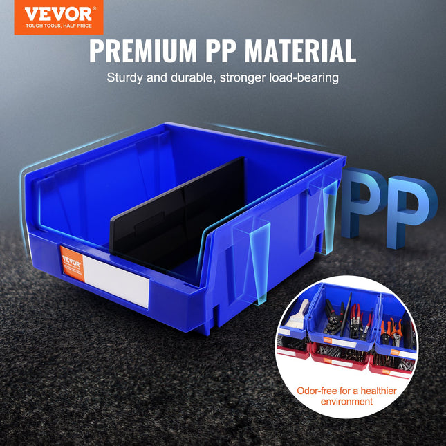 Plastikinės sandėliavimo dėžės VEVOR V4, 6 vnt. rinkinys