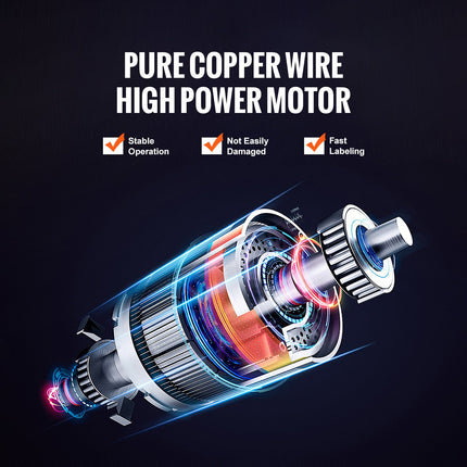 Pusiau automatinė apvalių butelių ženklinimo mašina VEVOR MT-50Alu-V1, 20–50 vnt./min.