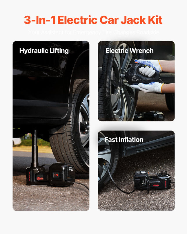 Elektrinis automobilinis domkratas VEVOR ZSY01-3, 5 tonos