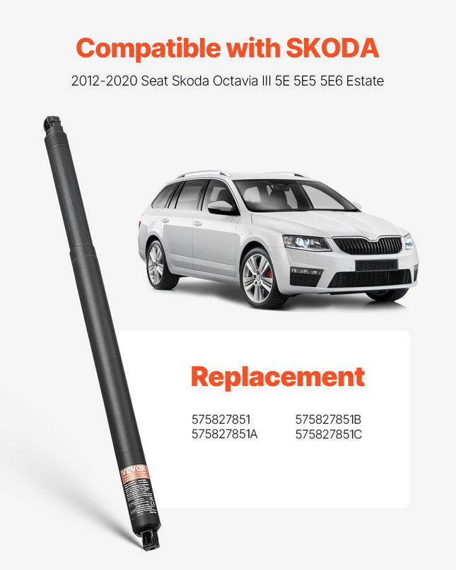 Elektriniai bagažinės dangčio keltuvai VEVOR Skoda Octavia III, 2 vnt.