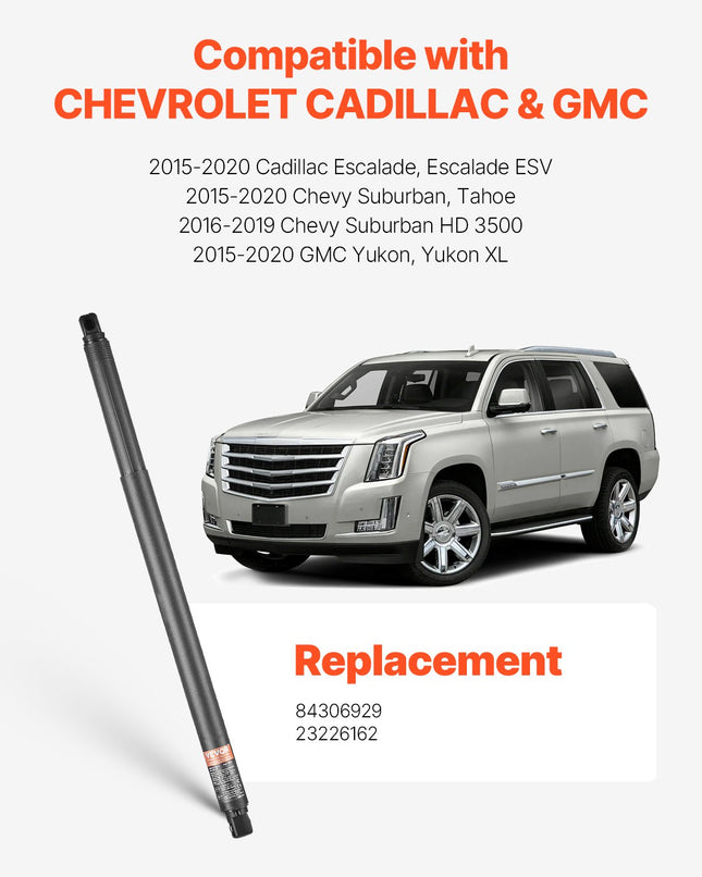 Elektriniai bagažinės dangčio keltuvai VEVOR Cadillac Escalade (2015-2020), 2 vnt. rinkinys