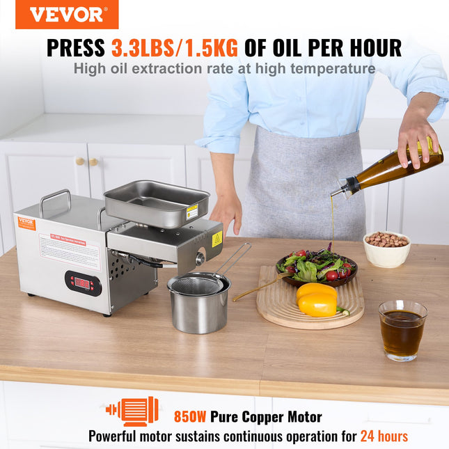 Elektrinis aliejaus presas VEVOR KYL-380K, 850 W