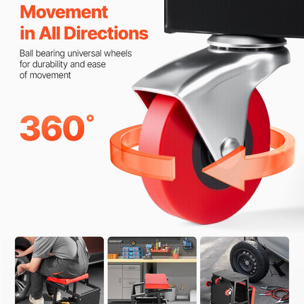 Mechaniko kėdė-laiptelis VEVOR XF8W218, 136 kg keliamoji galia