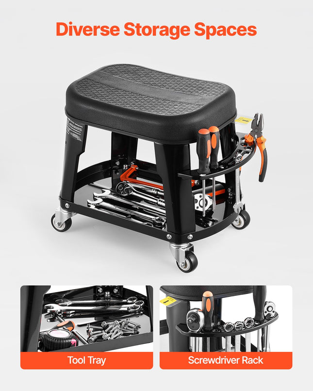 Mechaniko kėdė VEVOR XF8309, 136 kg keliamoji galia