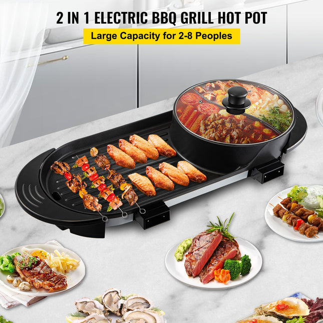 Elektrinis grilis ir puodas (Hot Pot) VEVOR PC-8002, 2200W