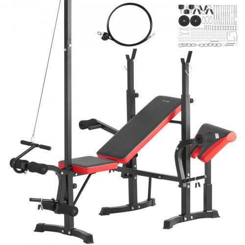 Daugiafunkcis svorių kilnojimo suoliukas VEVOR YFBH-64D, 272 kg apkrova