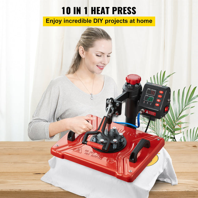 Termopresas VEVOR 10 in 1, 1000W, 30,5x38,1 cm