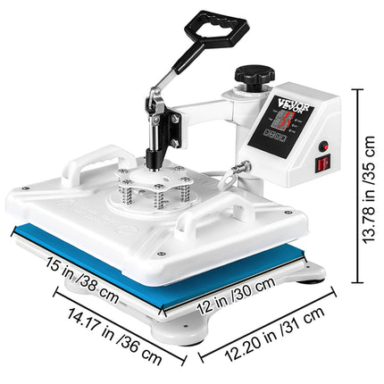 Termopresas VEVOR 5 in 1, 1250W, 30,5 x 38,1 cm