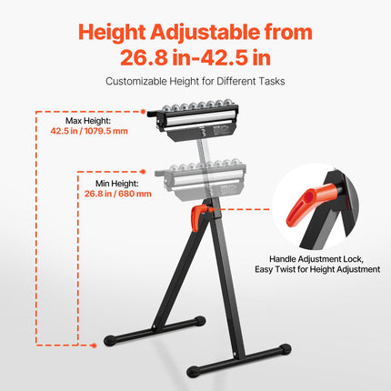 Atraminis ritininis stovas VEVOR YH-RS007, 136 kg apkrova