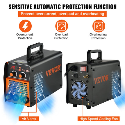 Suvirinimo aparatas VEVOR TIG-200C, 200 A