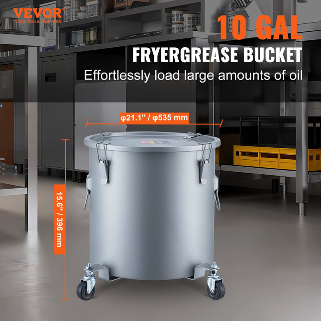 Aliejaus utilizavimo talpa VEVOR GLT-10GAL, 37,8 l