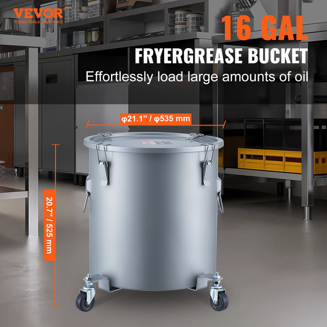 Aliejaus surinkimo talpa VEVOR GLT-16GAL, 60,5 l