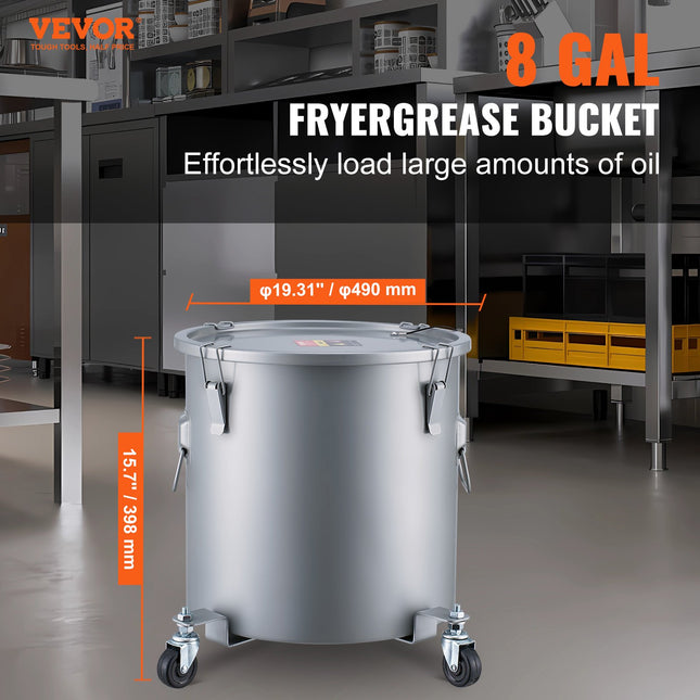 Aliejaus surinkimo talpa VEVOR GLT-8GAL, 30 l