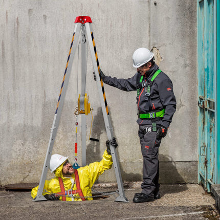 Gelbėjimo trikojis ankštoms erdvėms VEVOR HXRT-07, 816,4 kg gervė