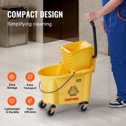 Grindų plovimo vežimėlis su gręžtuvu VEVOR XDD-028A-6, 25 l