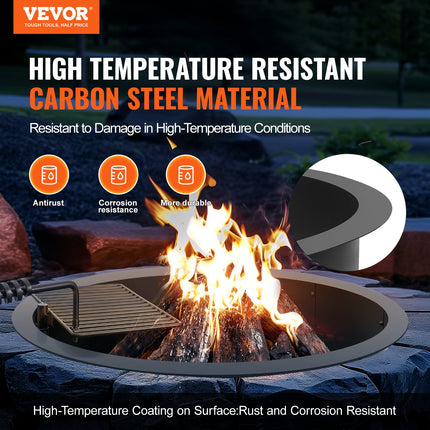 Laužavietės žiedas VEVOR VOLD-36-8.5-Y, 101,6 cm išorinis skersmuo