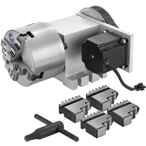 CNC sukimosi ašis VEVOR 4-oji ašis, 100 mm griebtuvas