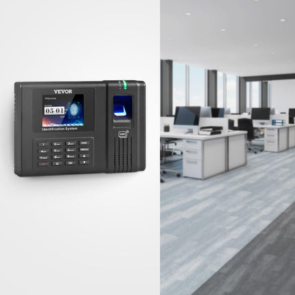 Darbuotojų laiko apskaitos terminalas VEVOR TM1000, biometrinis su RFID skaitytuvu