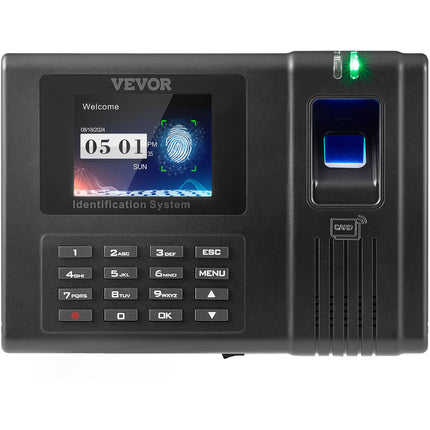 Darbuotojų laiko apskaitos terminalas VEVOR TM1000, biometrinis su RFID skaitytuvu