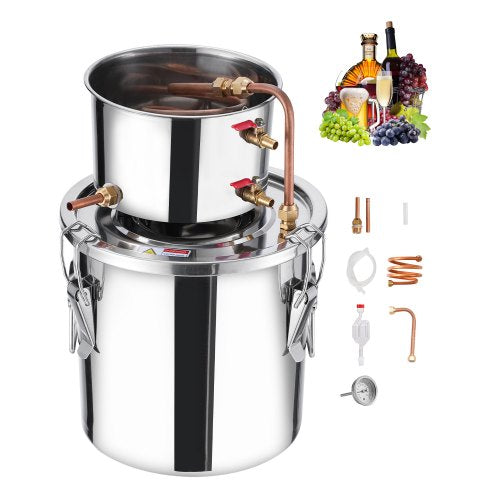Alkoholio distiliavimo aparatas VEVOR STDB-10L, 11,4 l