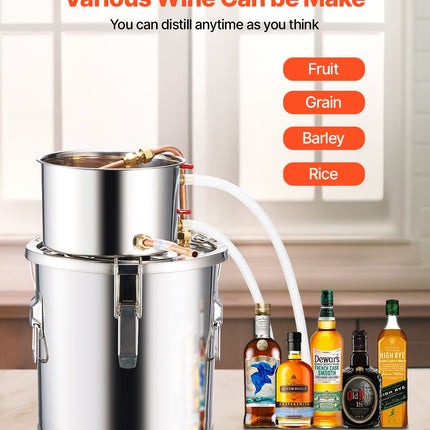 Alkoholio distiliavimo aparatas VEVOR STDB-10L, 11,4 l