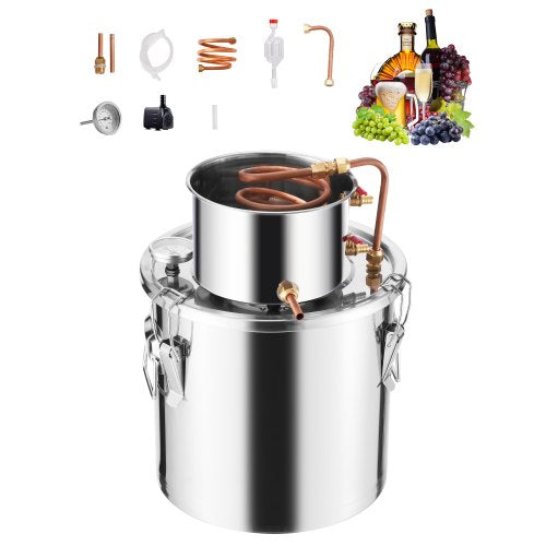 Alkoholio distiliavimo aparatas VEVOR STDB-20L-U, 19 l