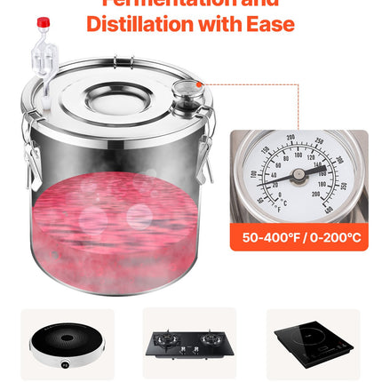 Alkoholio distiliavimo aparatas VEVOR STDB-30L-U, 30 l