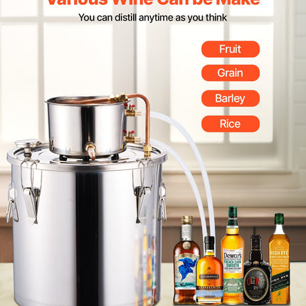 Alkoholio distiliavimo aparatas VEVOR STDB-30L-U, 30 l