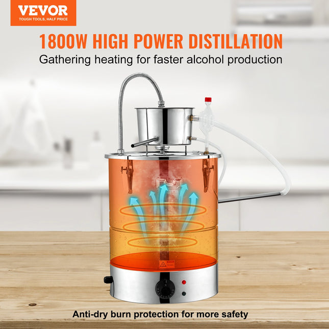 Vandens ir alkoholio distiliatorius VEVOR EZL-EH-30S-U, 30 l