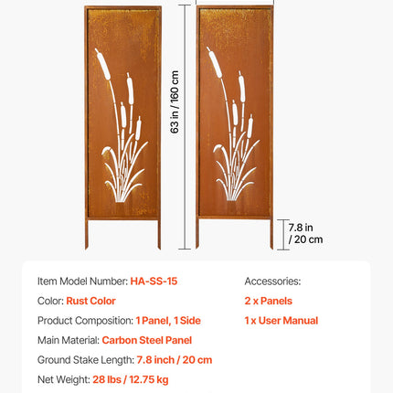 Metalinė pertvara VEVOR HA-SS-15, 50 x 160 cm